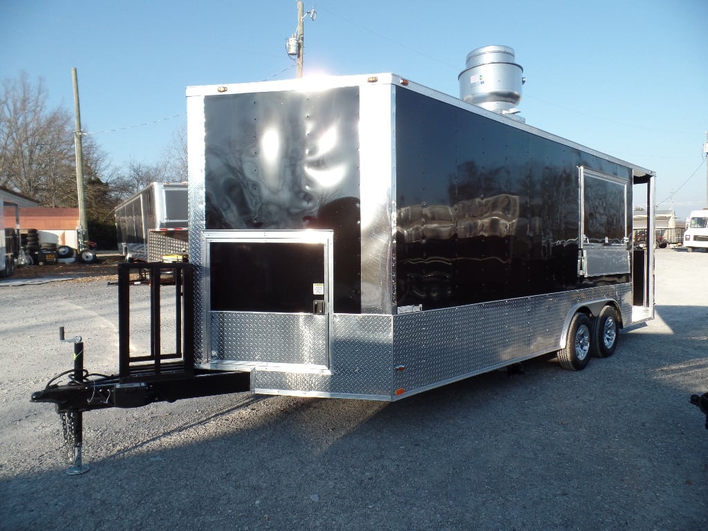 8.5' x 20' Concession Food Trailer Porch Style BBQ