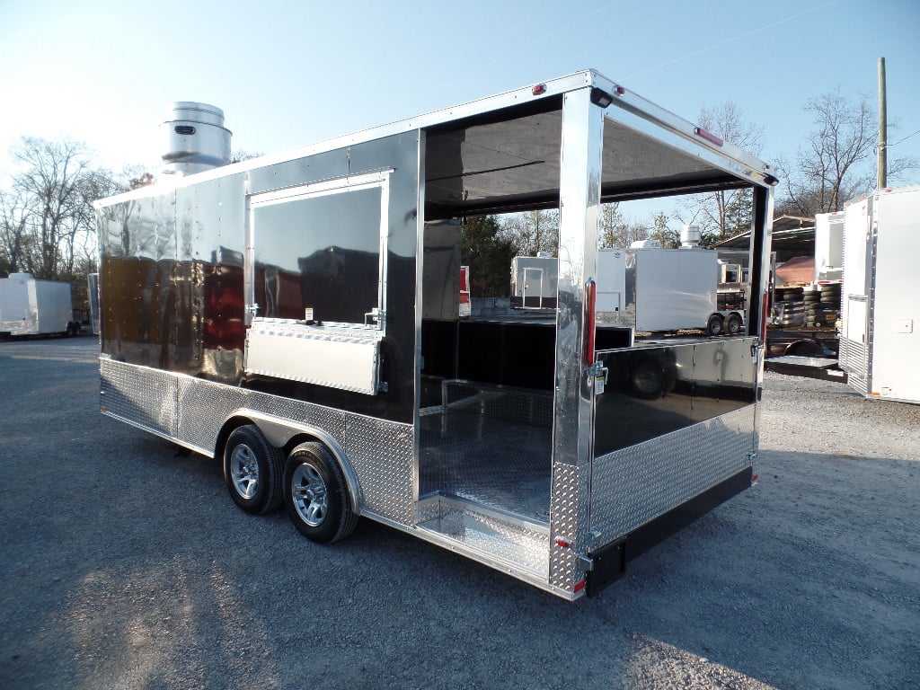 8.5' x 20' Concession Food Trailer Porch Style BBQ