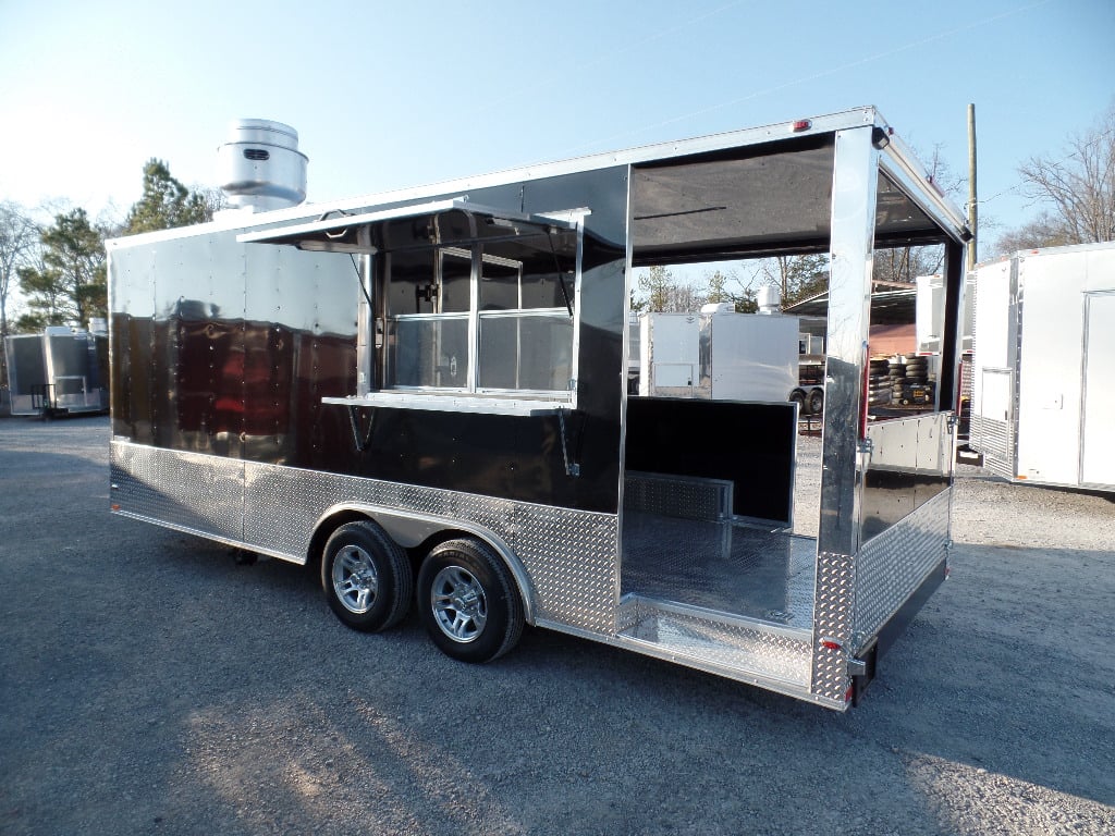 8.5' x 20' Concession Food Trailer Porch Style BBQ