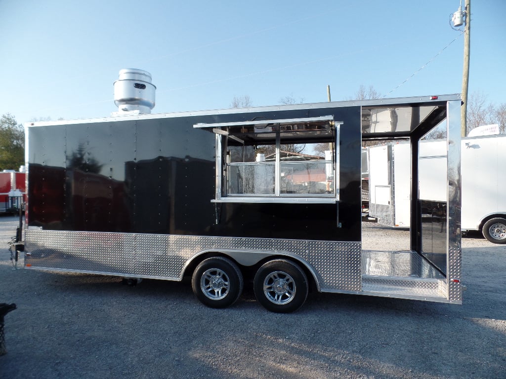 8.5' x 20' Concession Food Trailer Porch Style BBQ