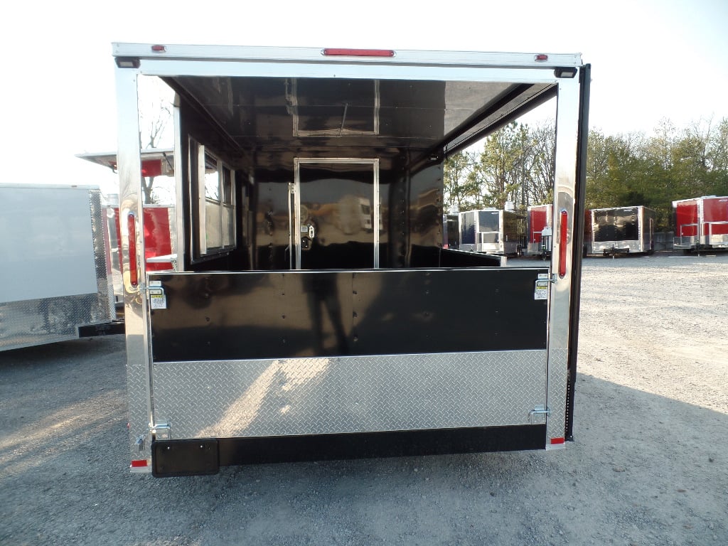 8.5' x 20' Concession Food Trailer Porch Style BBQ