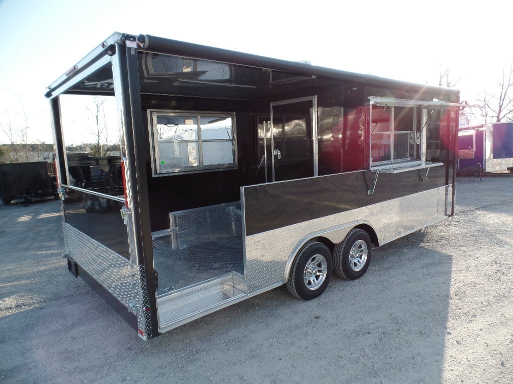 8.5' x 20' Concession Food Trailer Porch Style BBQ