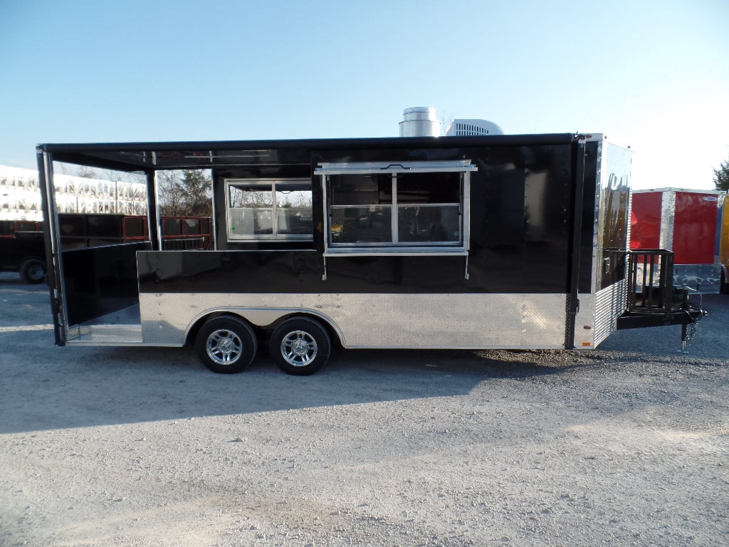 8.5' x 20' Concession Food Trailer Porch Style BBQ