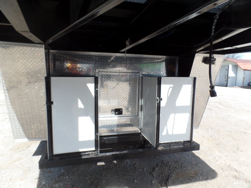 8.5' x 50' White Goose-neck Porch Style Concession Food Trailer