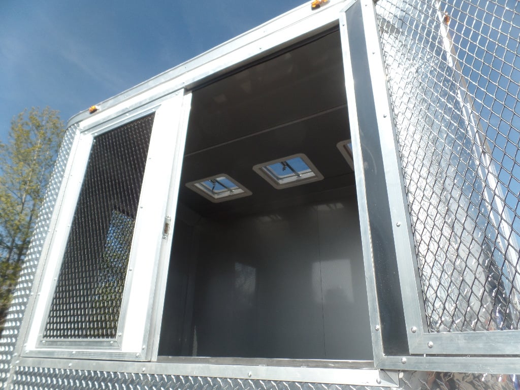 8.5' x 50' White Goose-neck Porch Style Concession Food Trailer