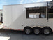 8.5' x 50' White Goose-neck Porch Style Concession Food Trailer