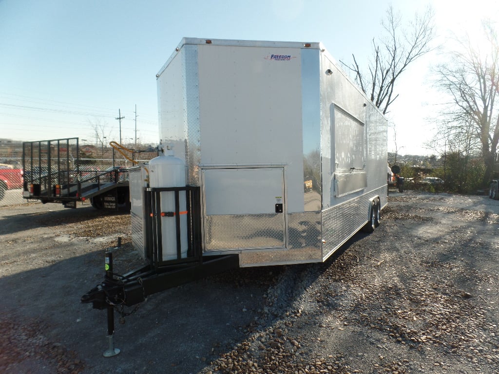 8.5' x 24' White Concession Food Trailer With Appliances