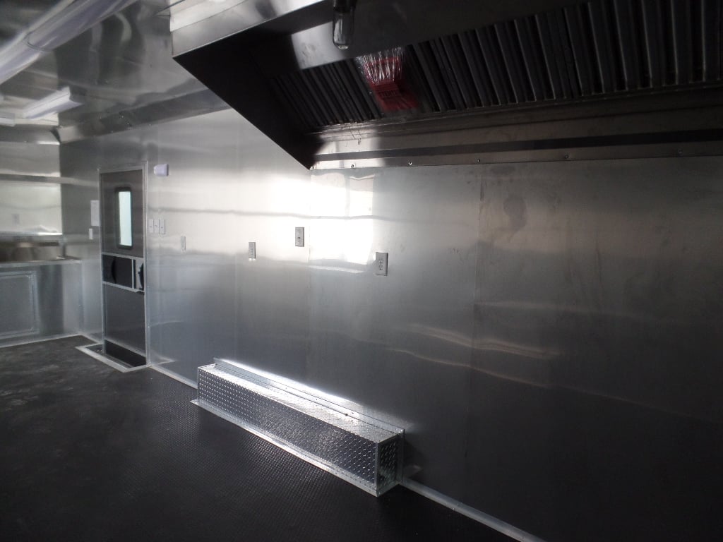 8.5' x 24' White V-Nose Concession Food Trailer