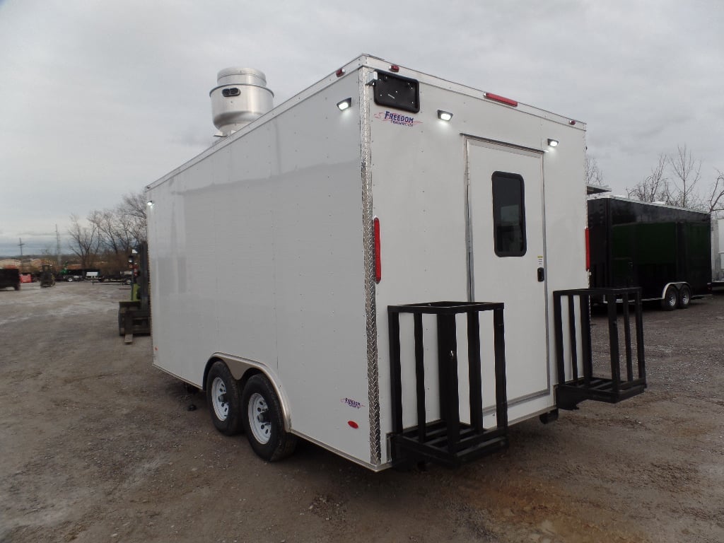 8.5' x 16' White Concession Food Event Trailer