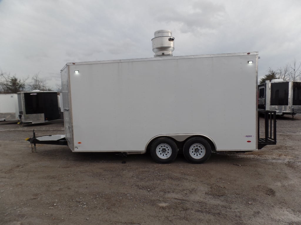 8.5' x 16' White Concession Food Event Trailer