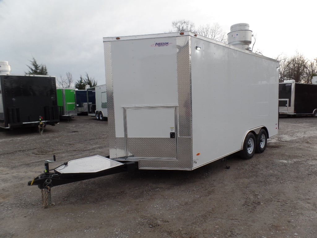 8.5' x 16' White Concession Food Event Trailer