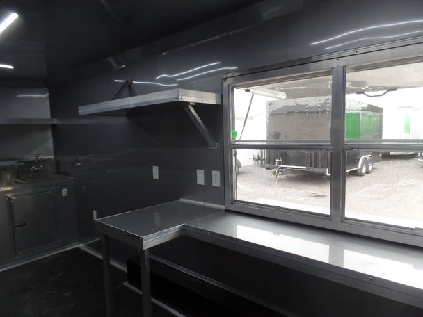 8.5' x 16' White Concession Food Event Trailer