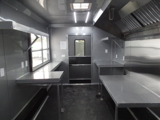 8.5' x 16' White Concession Food Event Trailer