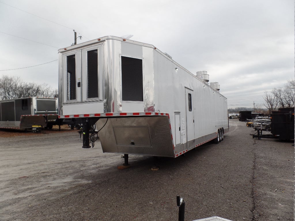 8.5' x 48' Concession Trailer White Food Event Catering