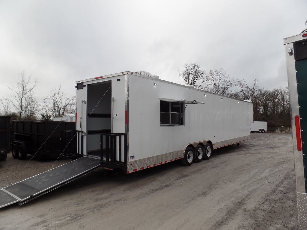 8.5' x 48' Concession Trailer White Food Event Catering