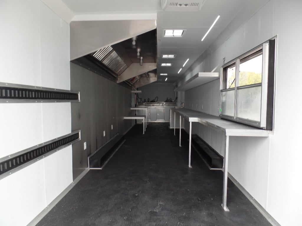 8.5' x 48' Concession Trailer White Food Event Catering