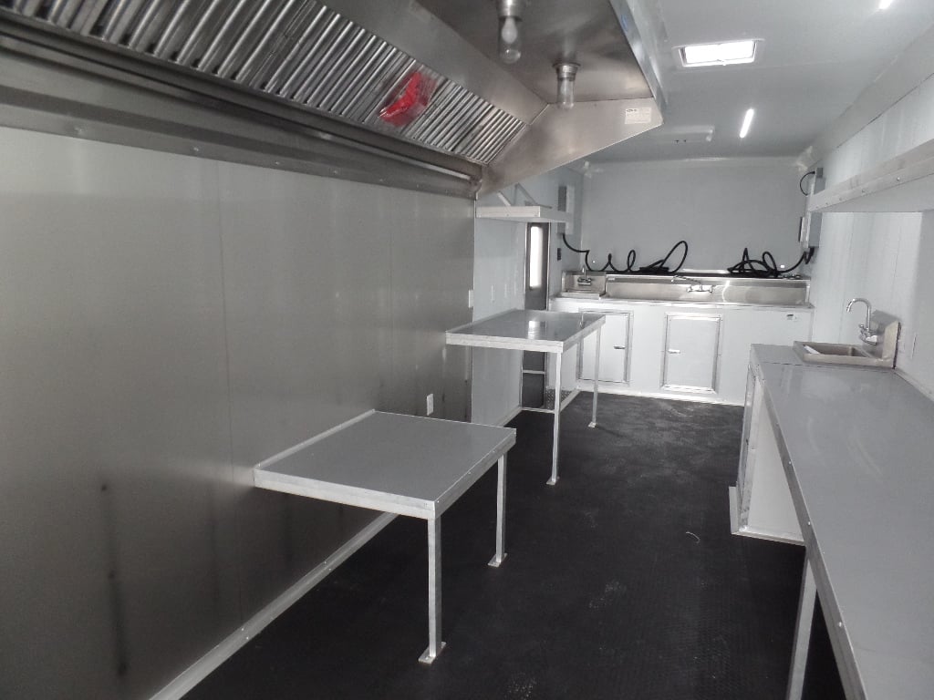 8.5' x 48' Concession Trailer White Food Event Catering