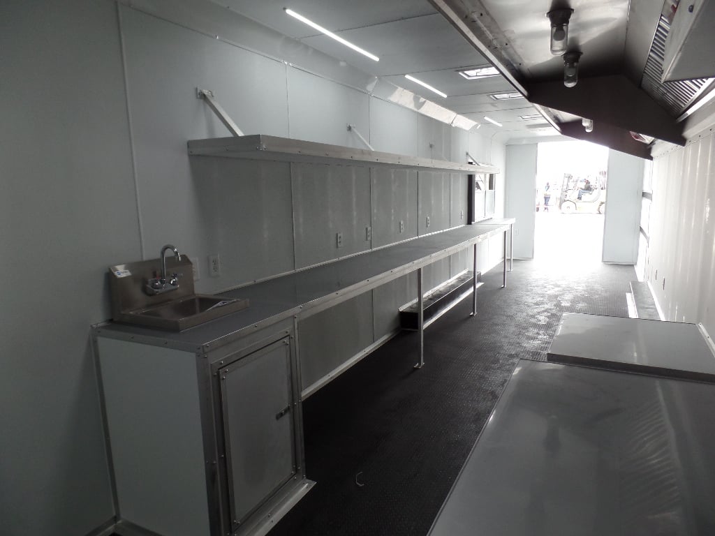 8.5' x 48' Concession Trailer White Food Event Catering