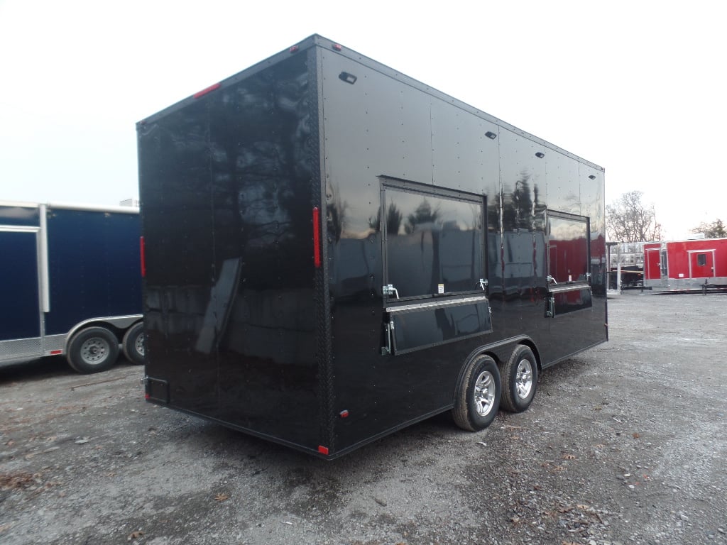 8.5' x 20' Black Concession Food Trailer