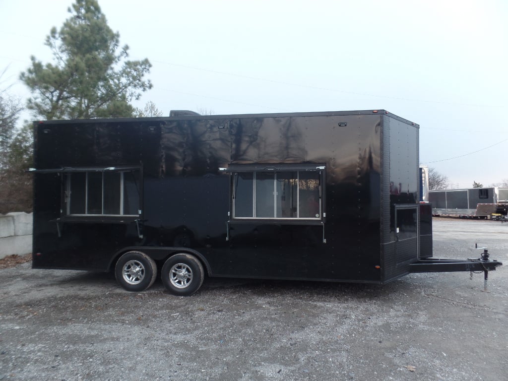 8.5' x 20' Black Concession Food Trailer