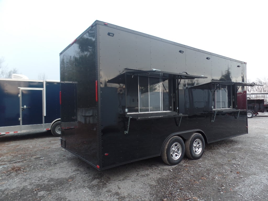 8.5' x 20' Black Concession Food Trailer