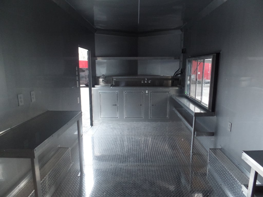 8.5' x 20' Black Concession Food Trailer