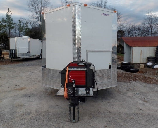 8.5' x 16' White Concession Food Trailer With Appliances