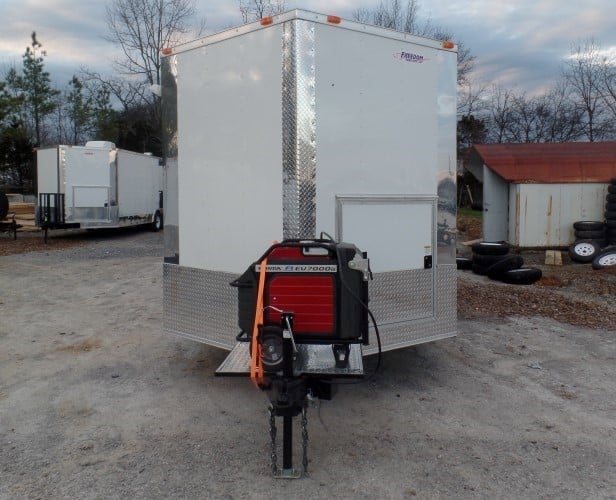 8.5' x 16' White Concession Food Trailer With Appliances