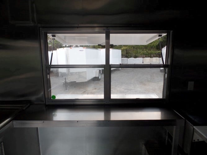 8.5' x 16' White Concession Food Trailer With Appliances