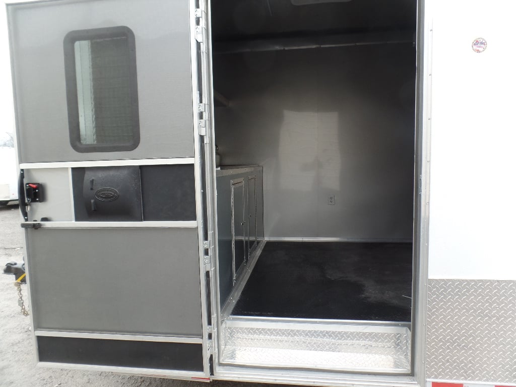 8.5' x 27' White Concession Food Trailer