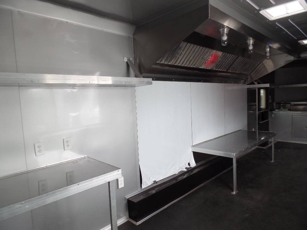 8.5' x 27' White Concession Food Trailer