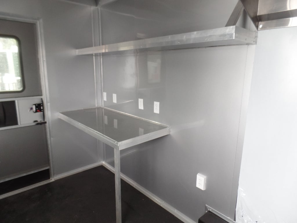 8.5' x 27' White Concession Food Trailer