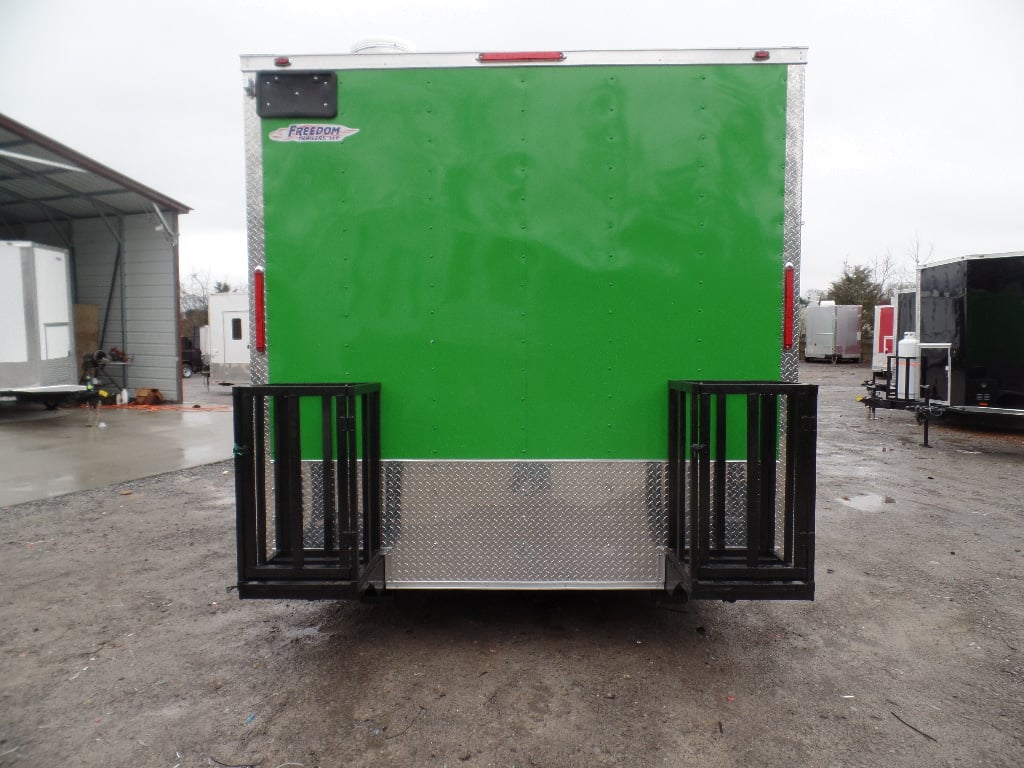 8.5' x 18' Lime Green Mexican Concession Food Trailer