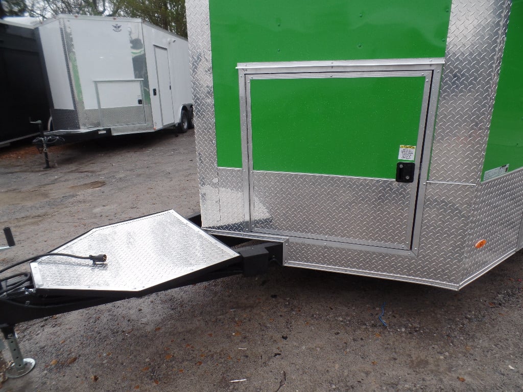 8.5' x 18' Lime Green Mexican Concession Food Trailer