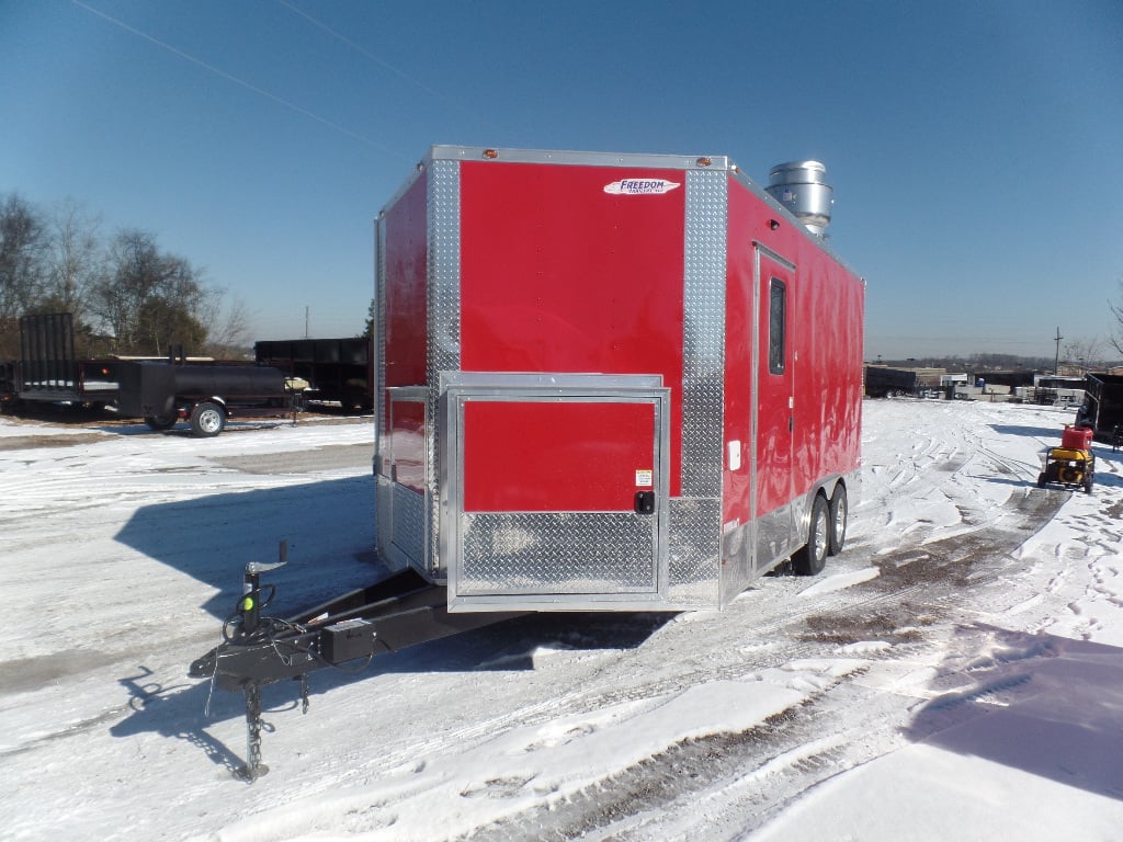 Concession Trailer 8.5x16 Red Food Catering Event