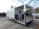 8.5' x 24' Concession Trailer White BBQ Catering Event Food