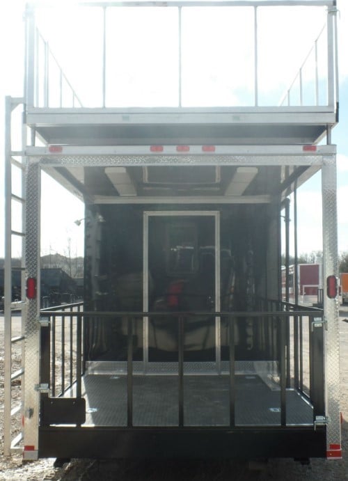 8.5' x 28' Concession Food Trailer Black Event Catering