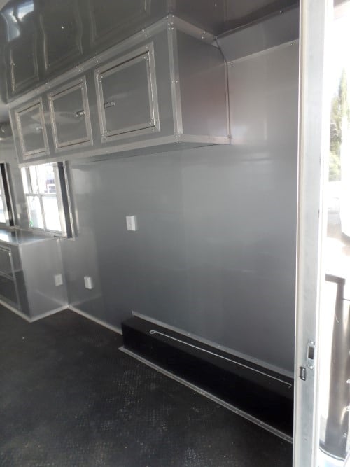 8.5' x 28' Concession Food Trailer Black Event Catering