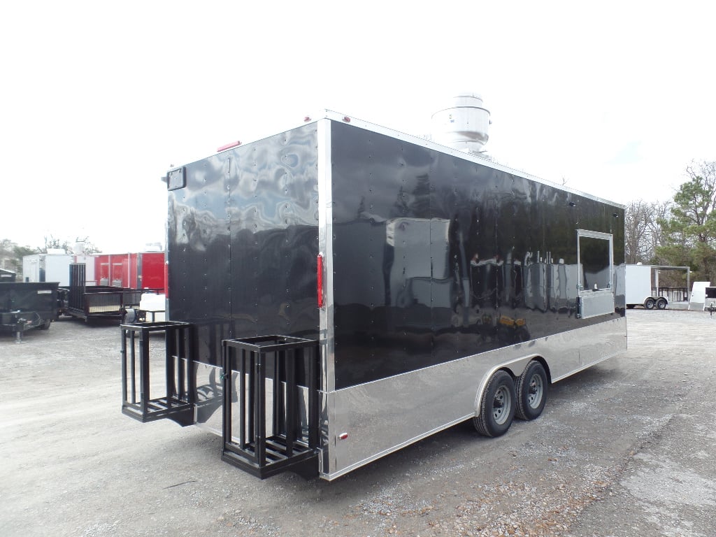 Concession Trailer 8.5' x 24' Black Catering Event Food