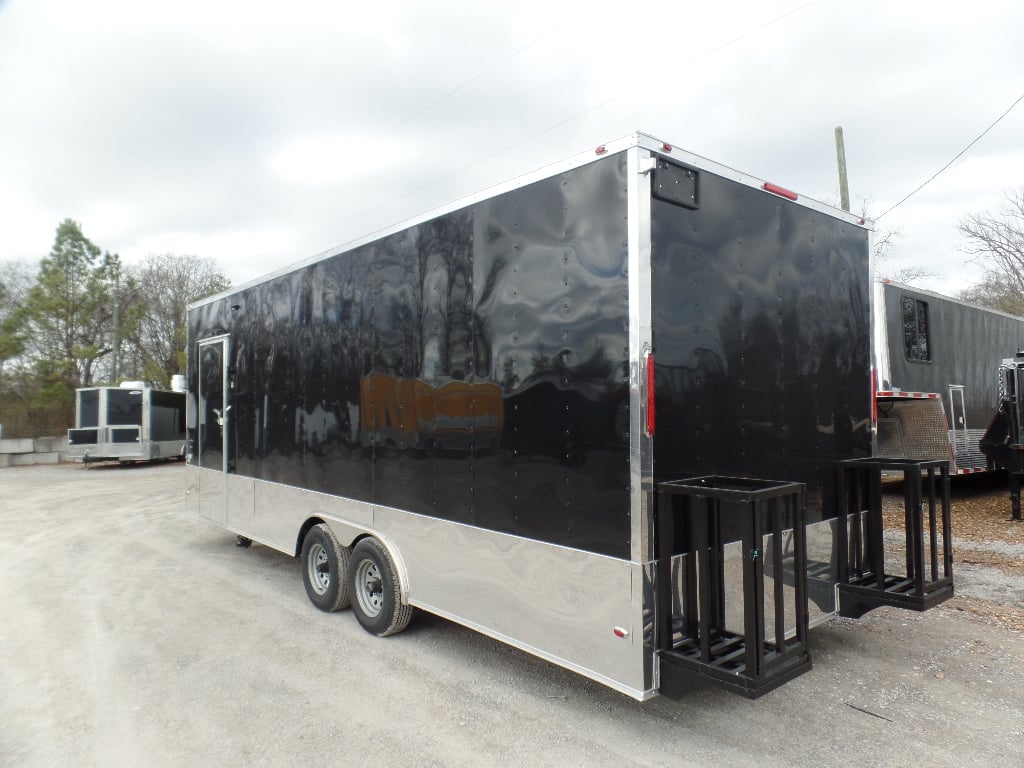 Concession Trailer 8.5' x 24' Black Catering Event Food