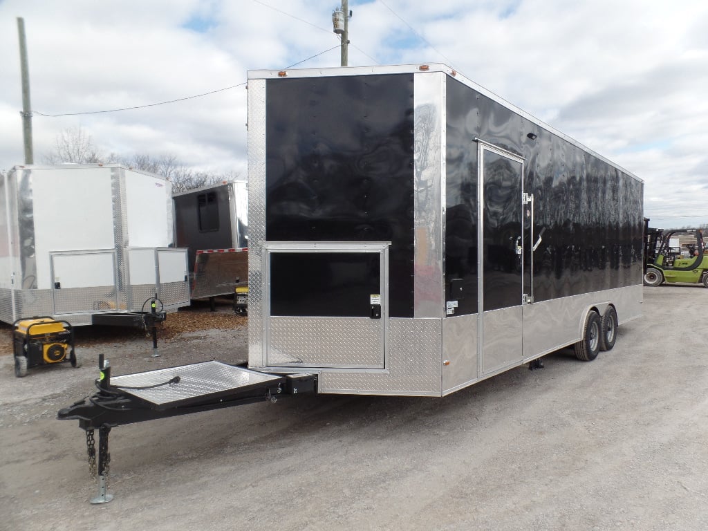 Concession Trailer 8.5' x 24' Black Catering Event Food