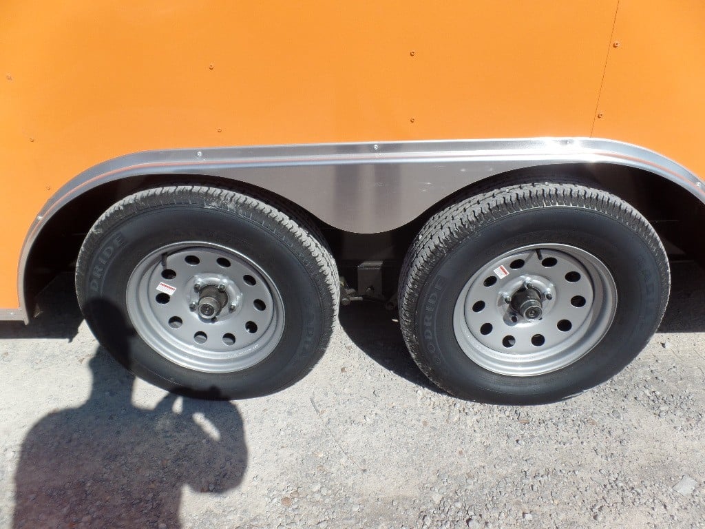 8.5' x 16' Orange Food Vending Concession Trailer