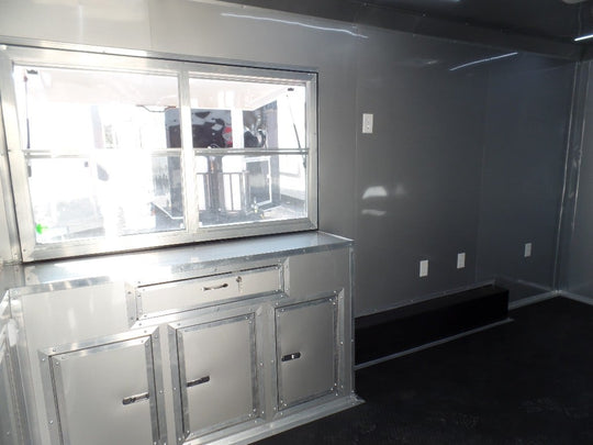 8.5' x 16' Orange Food Vending Concession Trailer