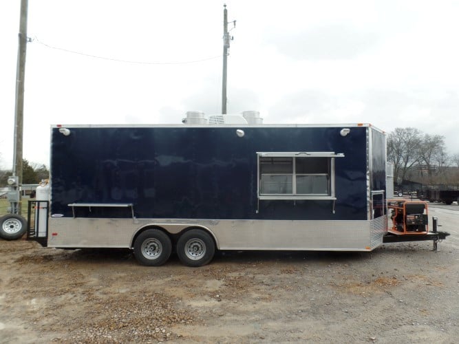 8.5' x 22' Concession Trailer Indigo Blue Food Event Catering