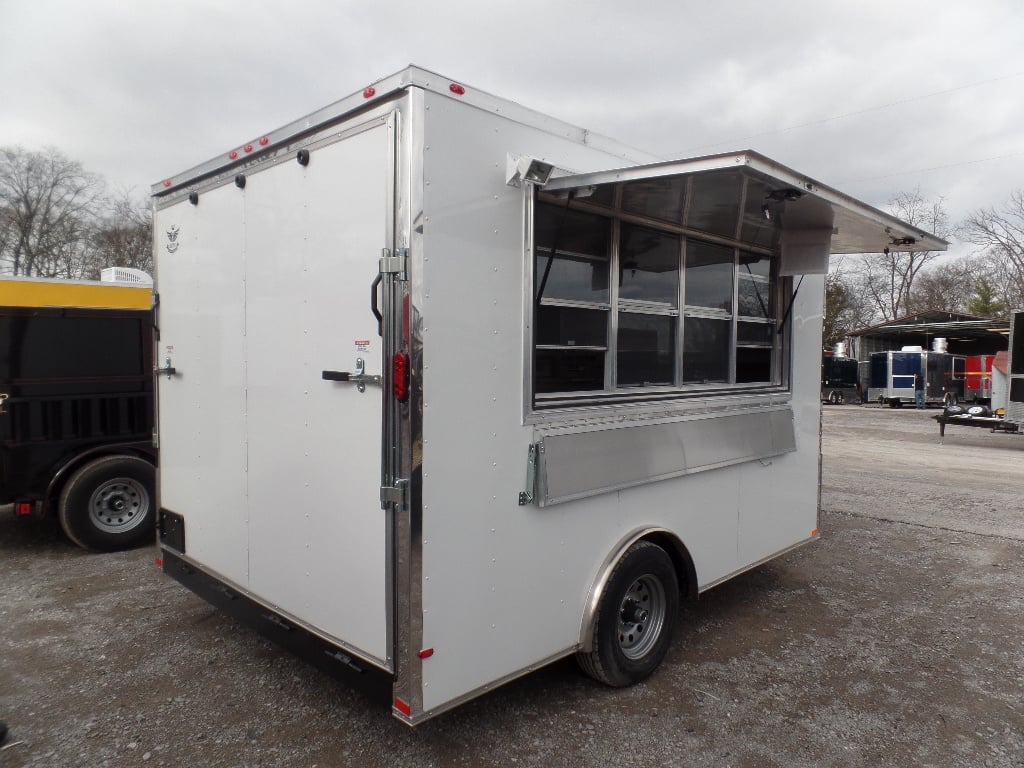 8.5' x 12' Concession Trailer White Event Catering Food