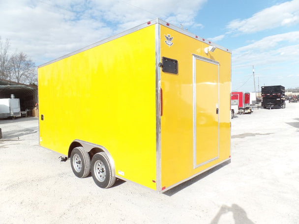 8.5' x 16' Yellow Event Concession Food Trailer