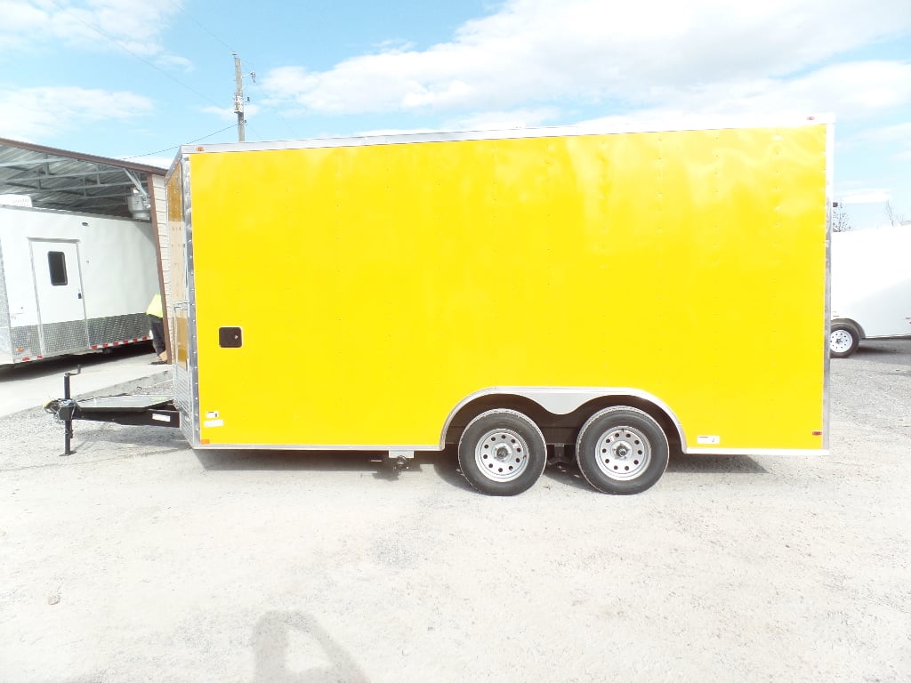 8.5' x 16' Yellow Event Concession Food Trailer