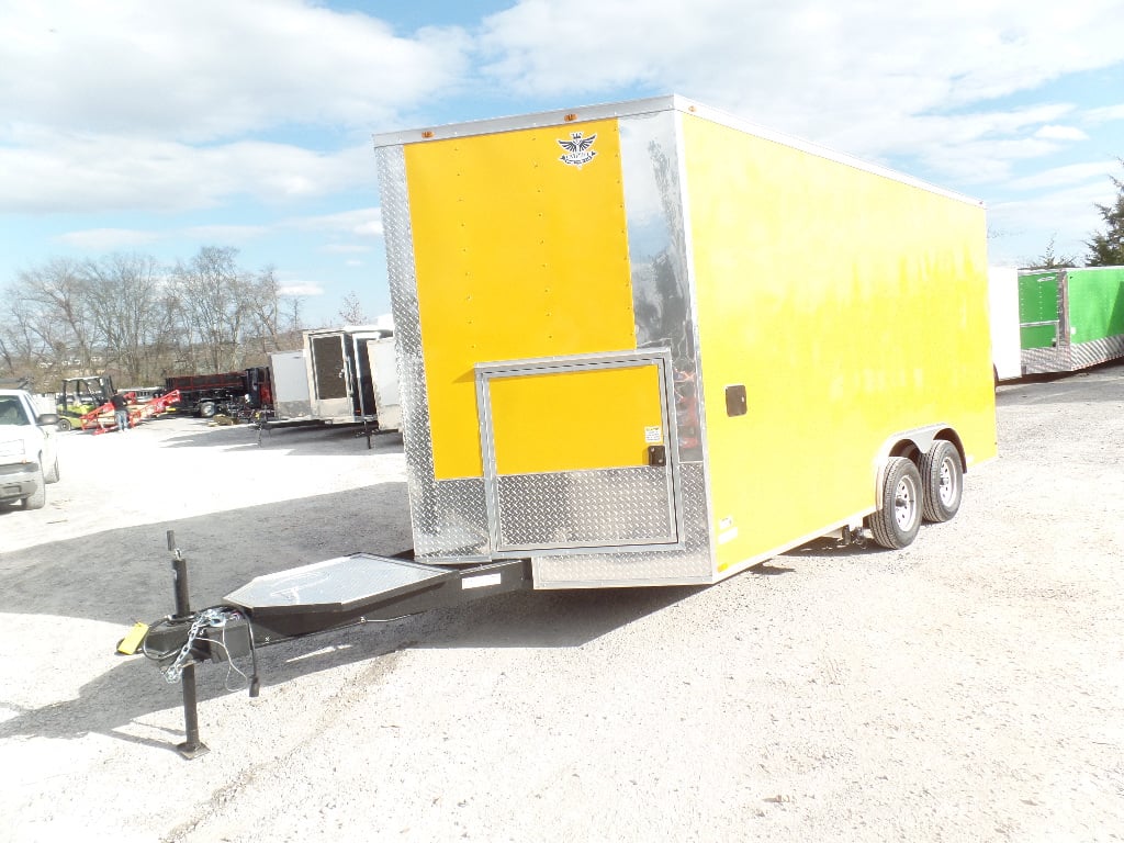 8.5' x 16' Yellow Event Concession Food Trailer