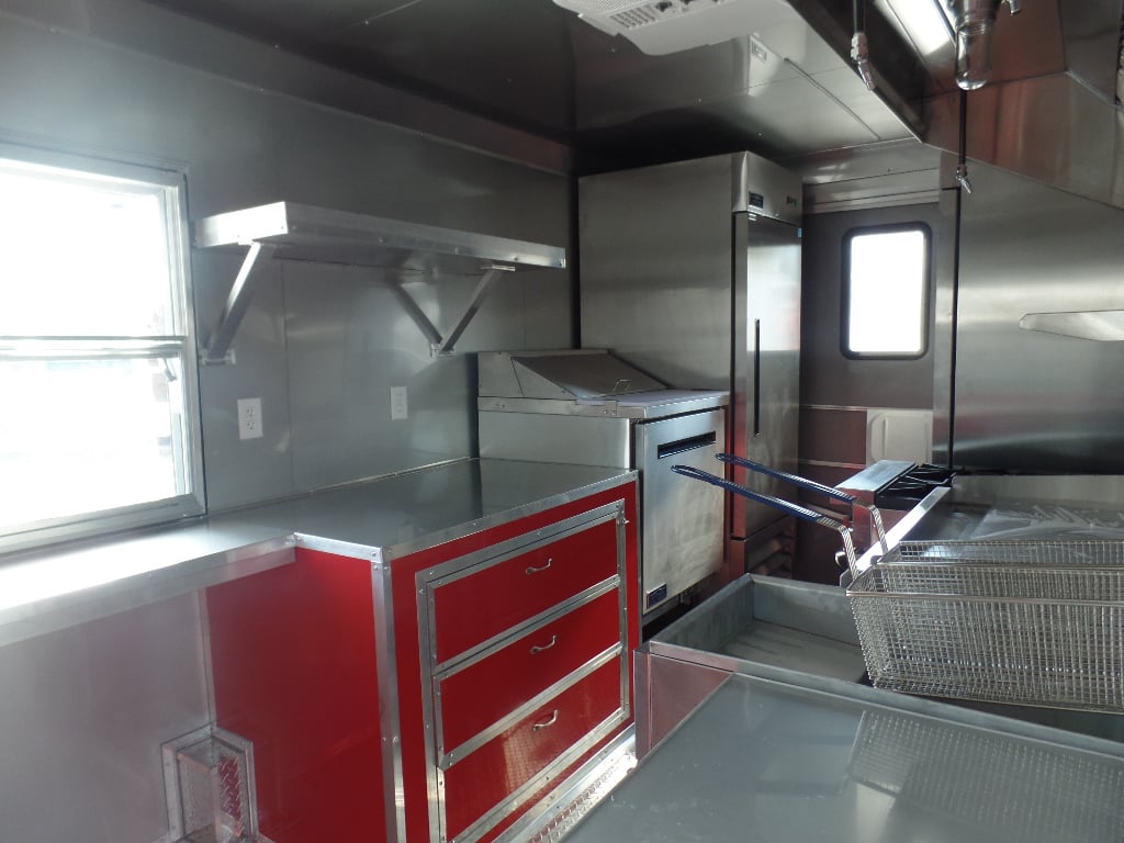 8.5' x 16' Concession Food Victory Red Trailer With Appliances