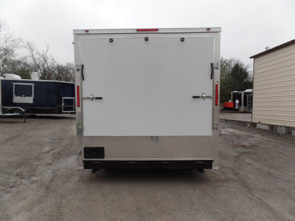 8.5' x 18' White Concession Food Event Trailer